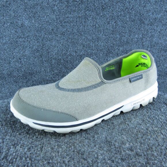 SKECHERS Memory Form Fit Women Slip-On Shoes Size 9.5 Medium Gray Fabric Slip On - Picture 1 of 10